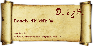 Drach Ádám névjegykártya